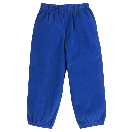 Little English Children's Clothing  Banded Pull On Pant- Royal Blue Corduroy
