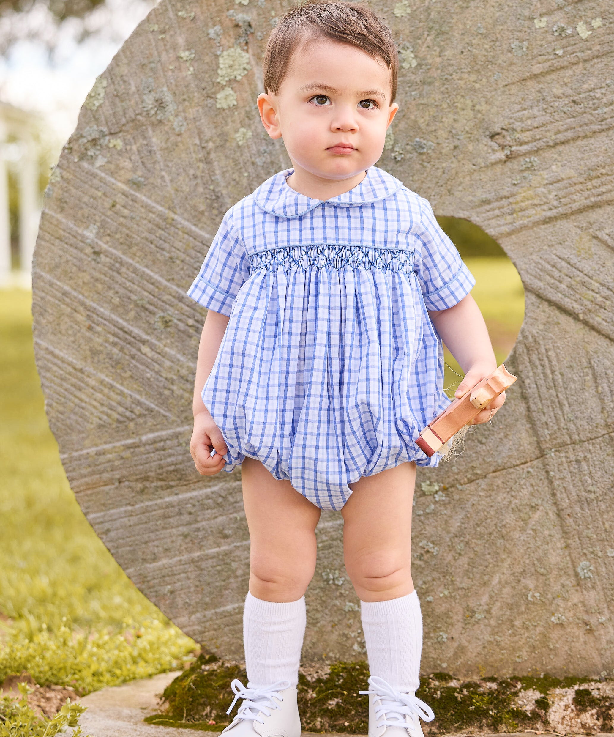 Little English Barrington Bubble- Woodberry Plaid