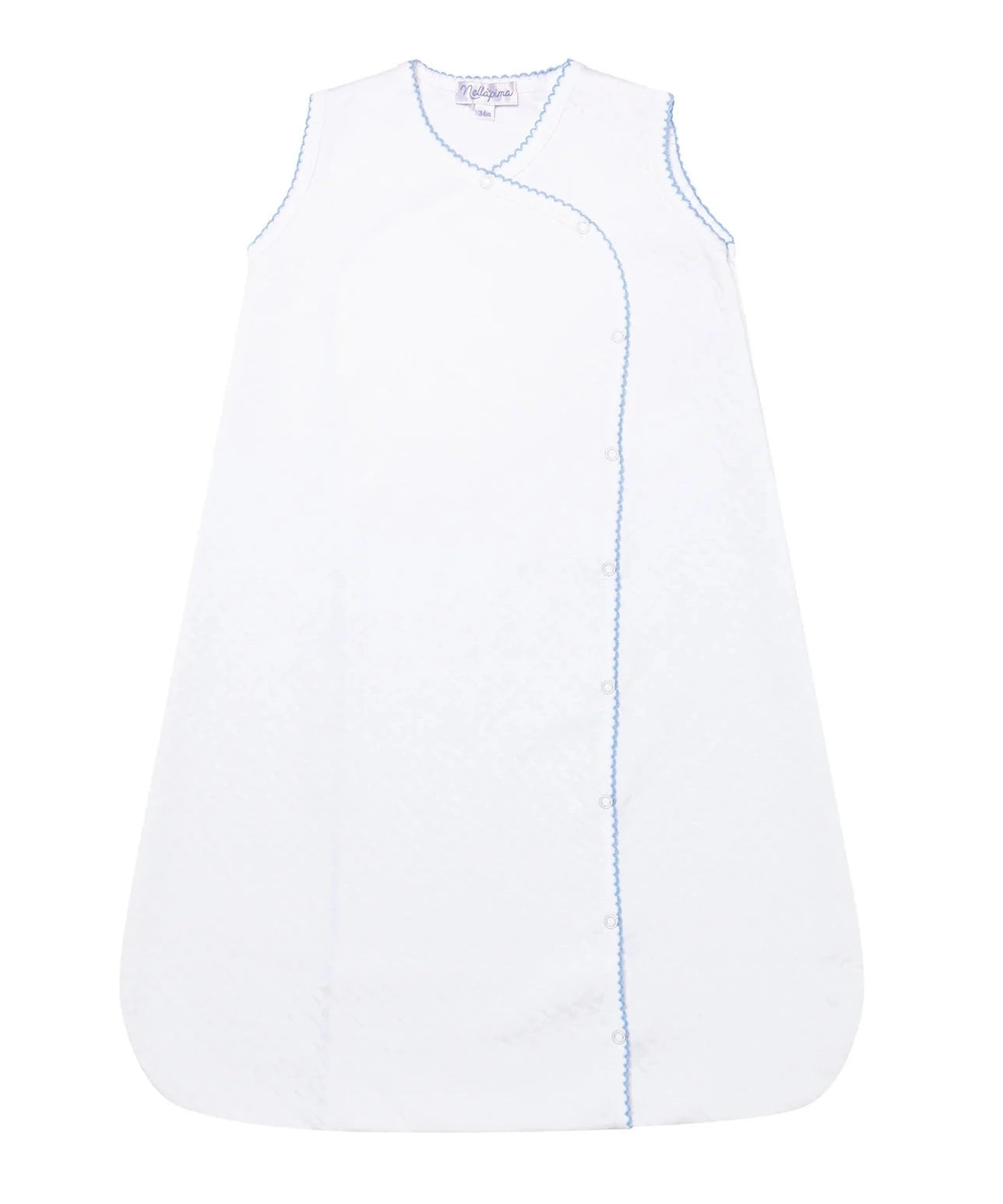 Nellapima Basket Weave Baby Sack- Blue Picot Trim 