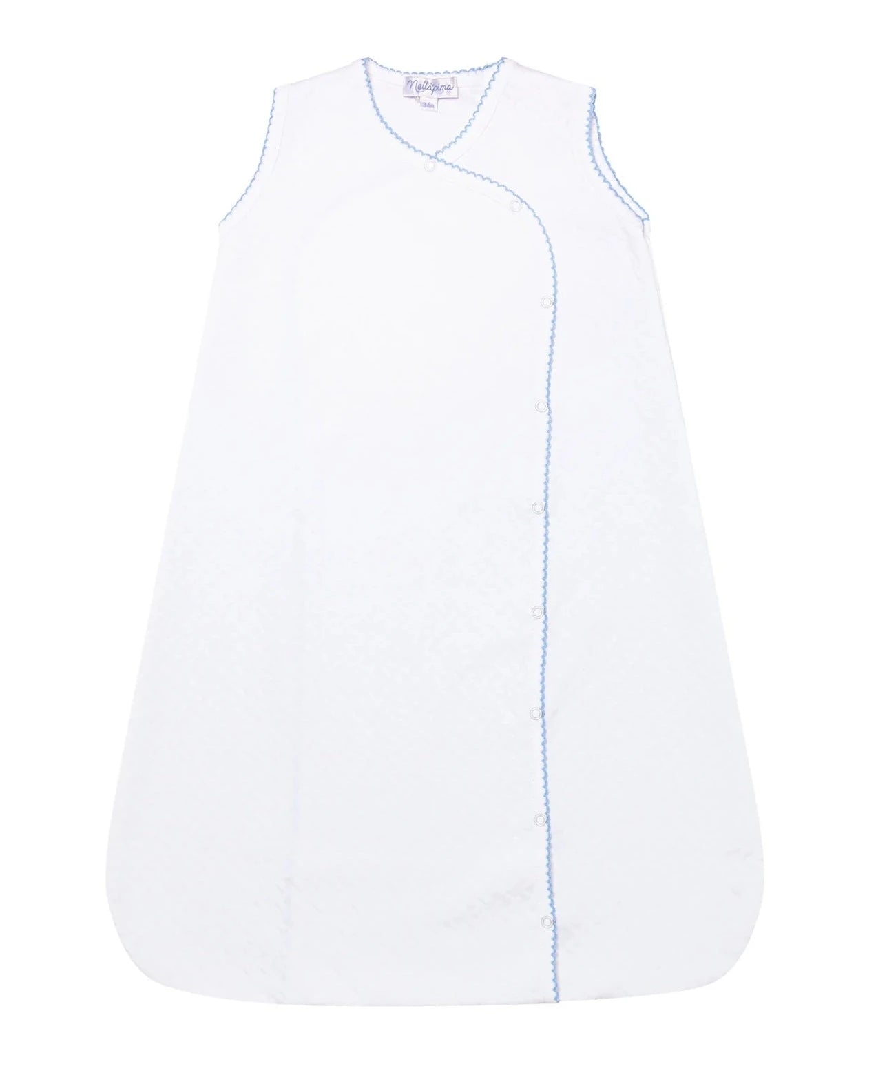 Nellapima Basket Weave Baby Sack- Blue Picot Trim 