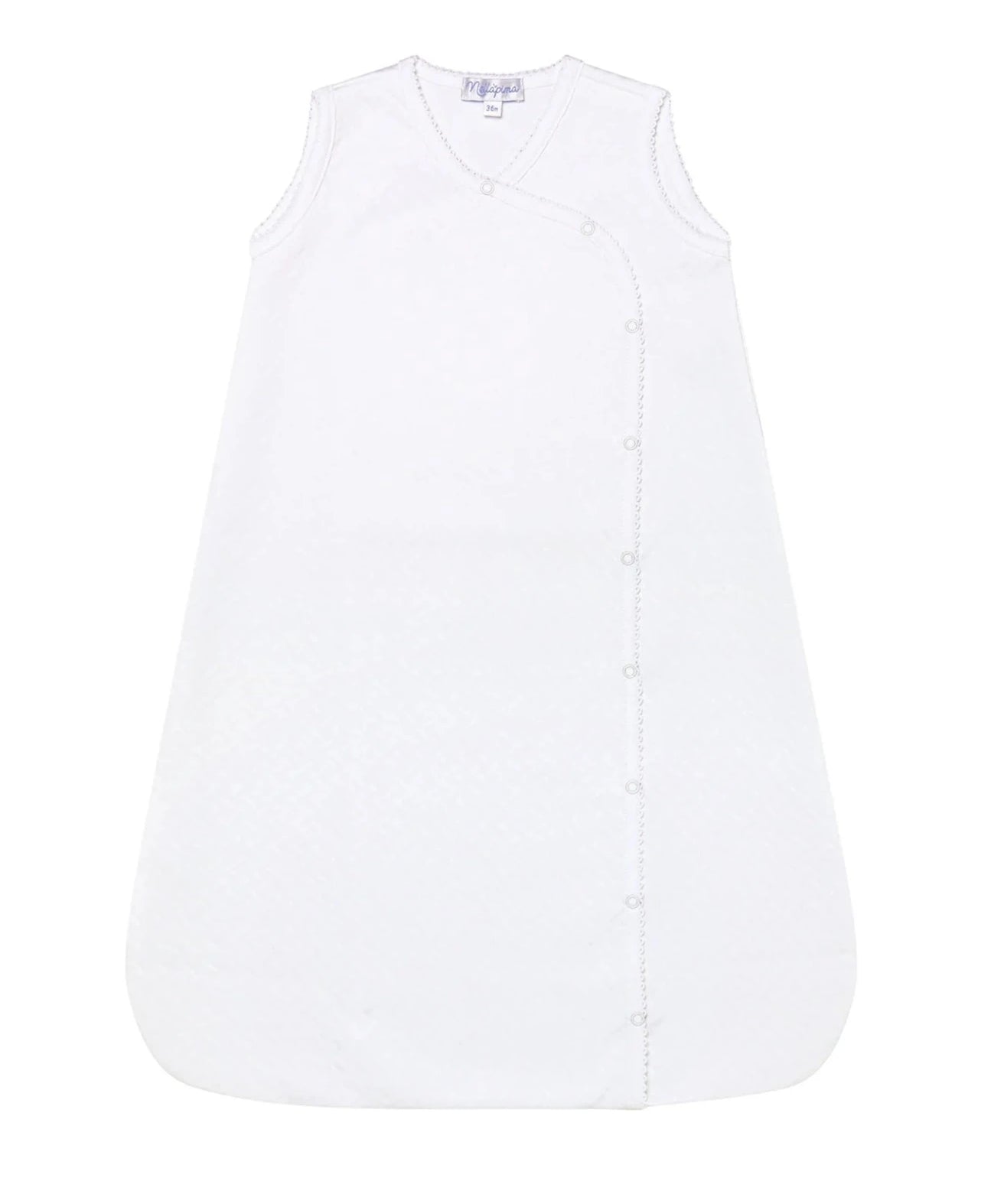 Nellapima Basket Weave Baby Sack- White Picot Trim 