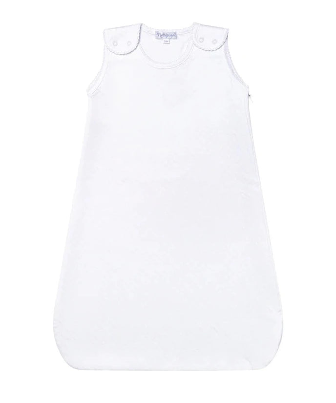 Nellapima Basket Weave Quilted Baby Sack- White Picot Trim 