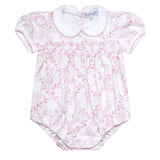 Nellapima Pink Bears Trellace Smocked Bubble