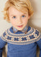 Pepa London Classic Fair Isle Merino Wool Jumper in Blue