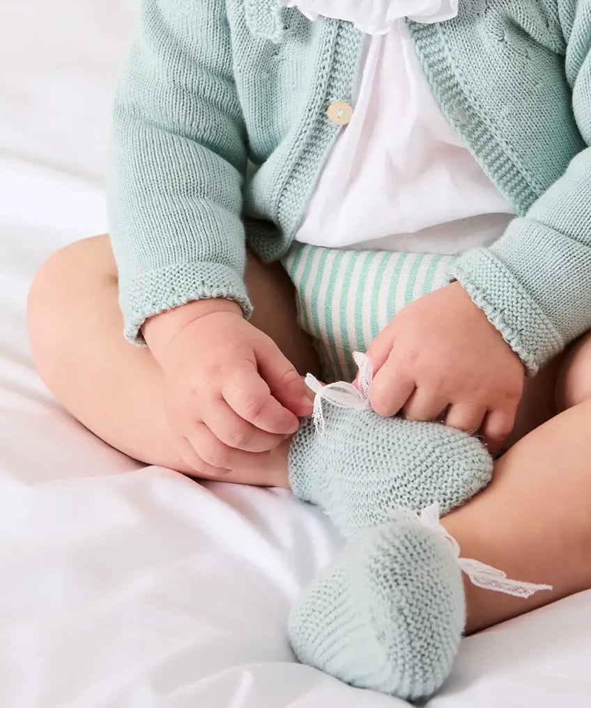 Wimbledon Stripe Button Detail Bloomers in Green