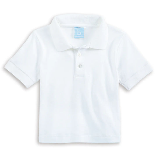 White Short Sleeve Polo