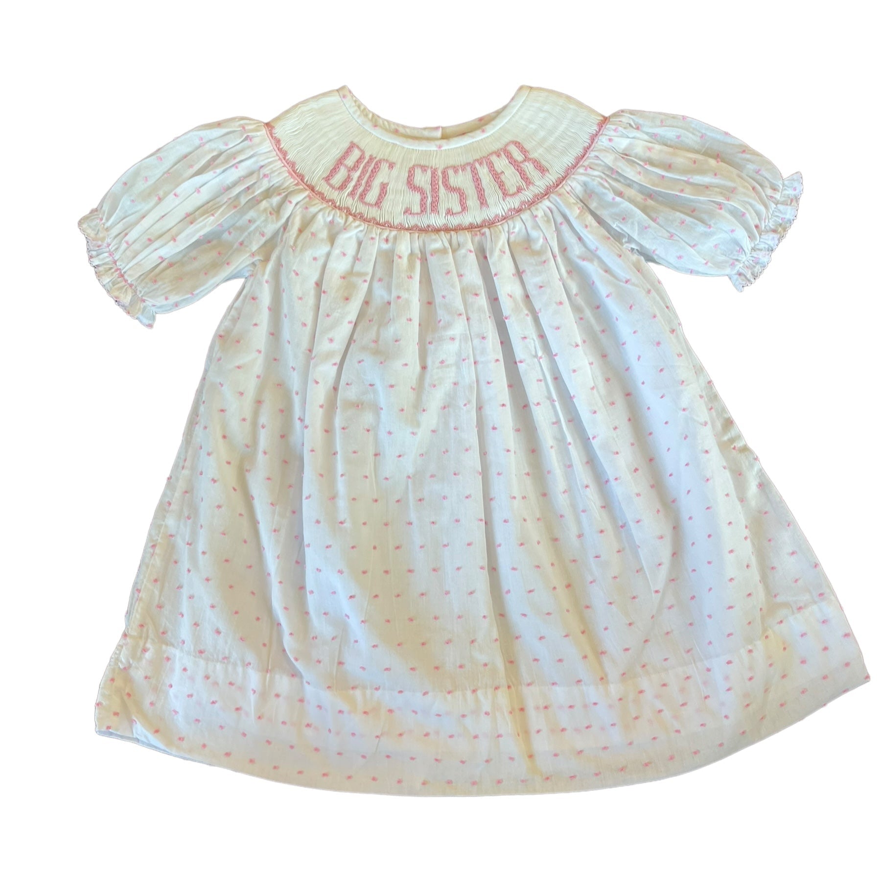 Shop Teeta Big Sister Dress- Pink Swiss Dot