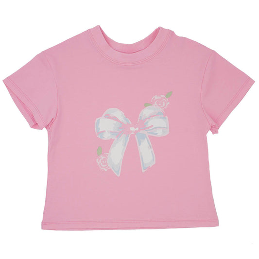 Big Bows Boxy Tee - Light Pink