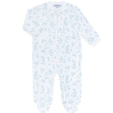 Nellapima Blue Bunny Toile Zipper Footie