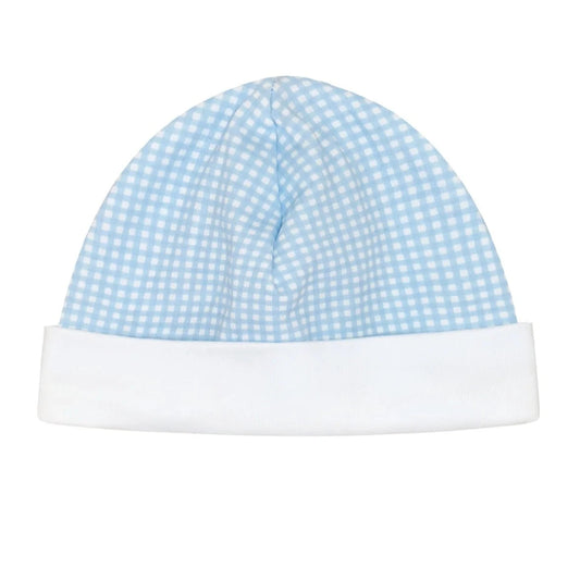 Blue Gingham Baby Hat Nellapima
