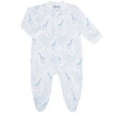 Nellapima Blue Giraffe Print Zipper Footie