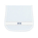 Nellapima Blue Herringbone Embroidered Burp Cloth