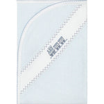 Nellapima Blue Herringbone Embroidered Receiving Blanket