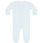 Nellapima Blue Herringbone Zipper Footie