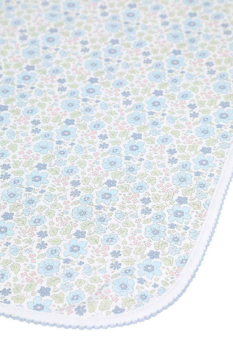 Nellapima Blue Meadow Receiving Blanket