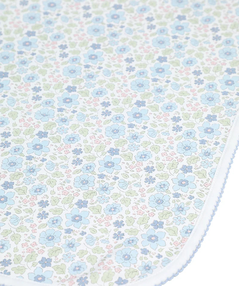 Nellapima Blue Meadow Receiving Blanket