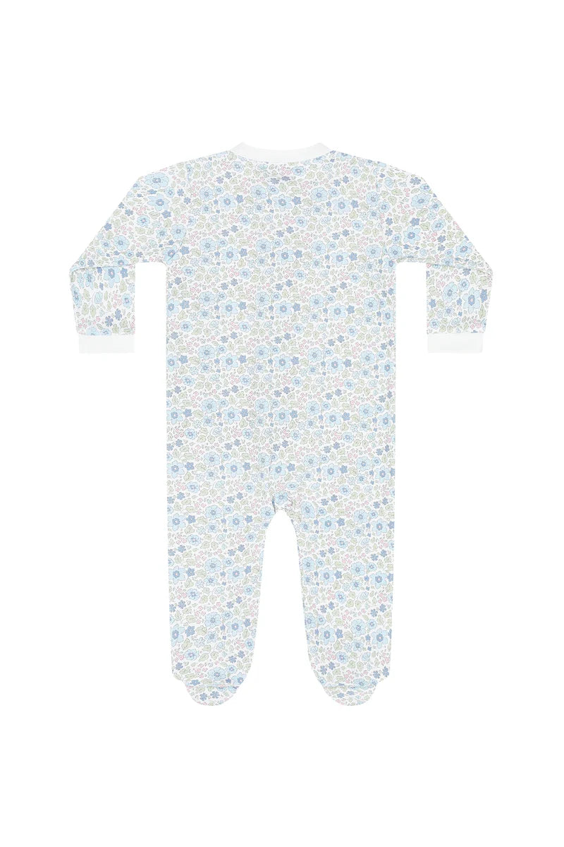 Nellapima Blue Meadow Zipper Footie