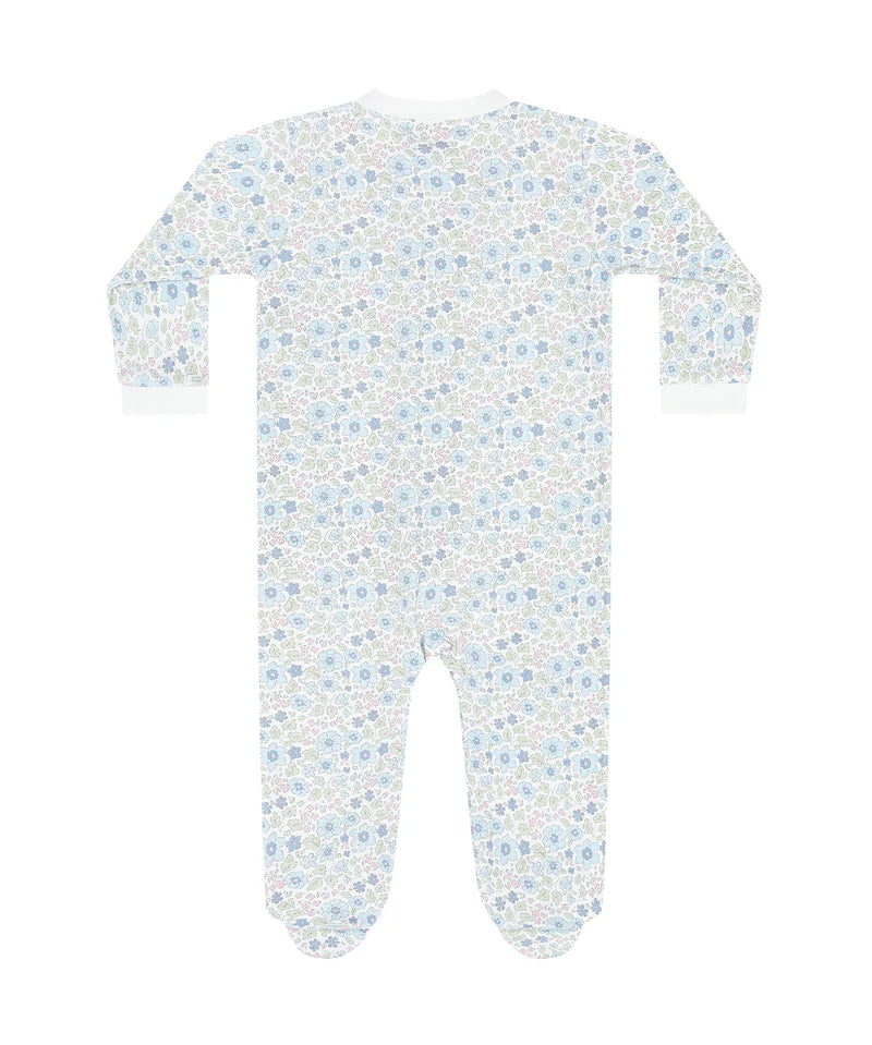 Nellapima Blue Meadow Zipper Footie