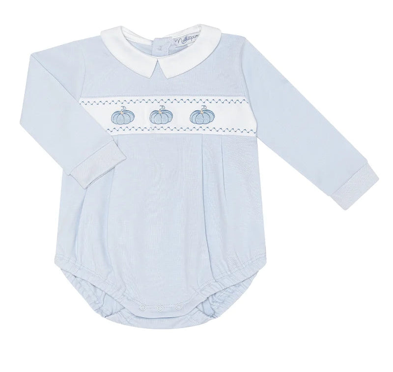 Nellapima Blue Pumpkin Patch Embroidered Bubble