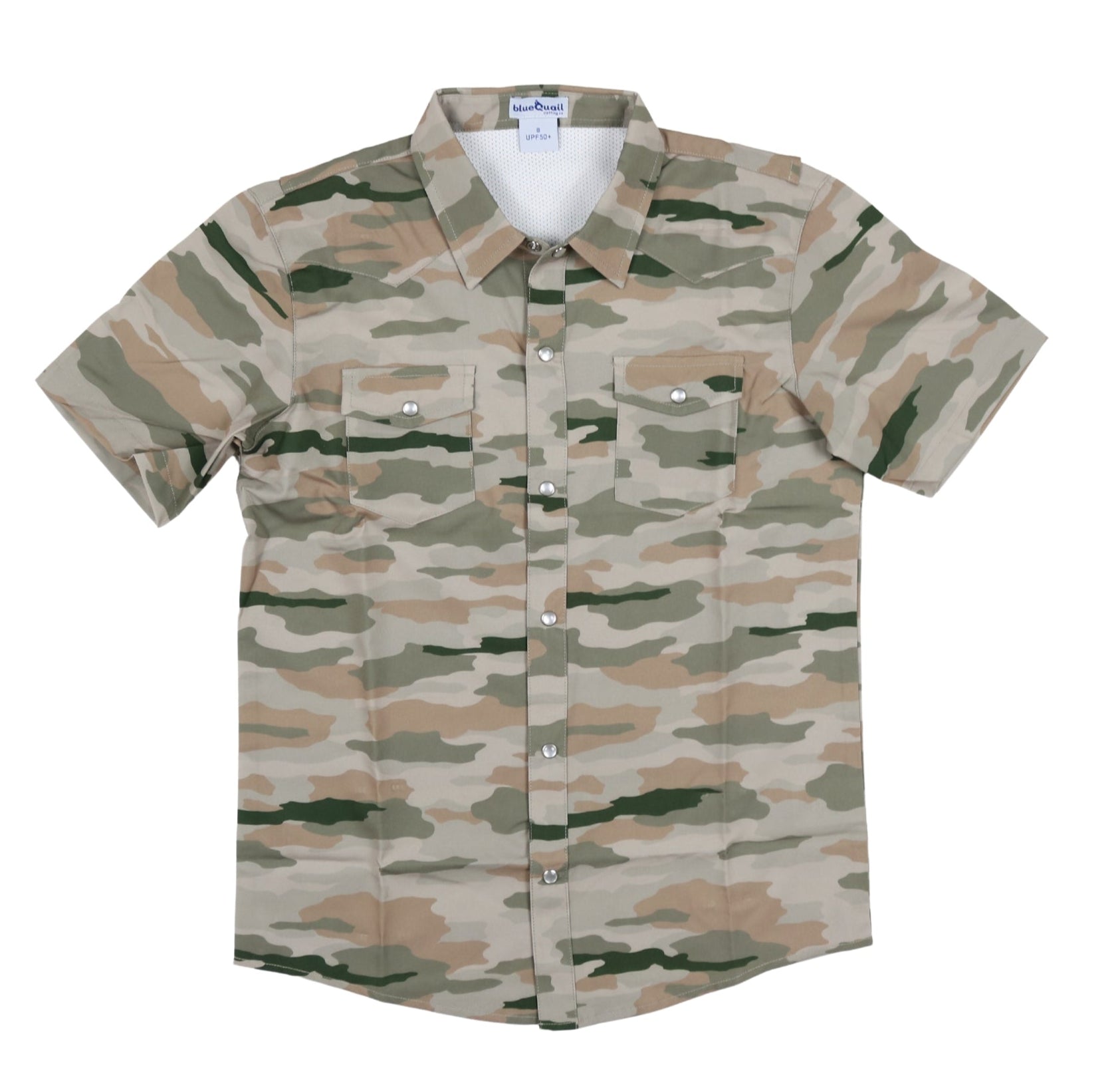 BlueQuail Classic Camo Pearl Snap Short Sleeve Shirt