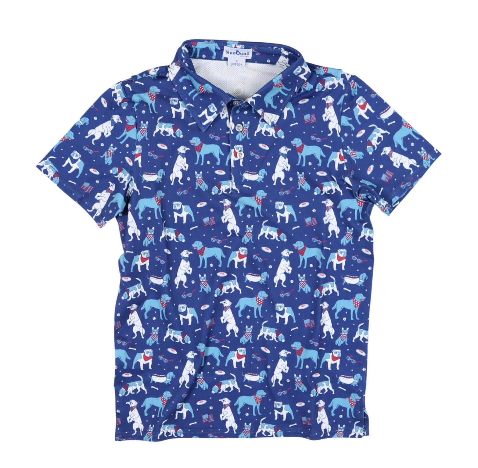 BlueQuail Yankee Doodle Dogs Polo Short Sleeve Shirt