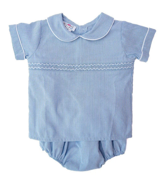 Ruth and Ralph Striped Blue Samuel Diaper Set