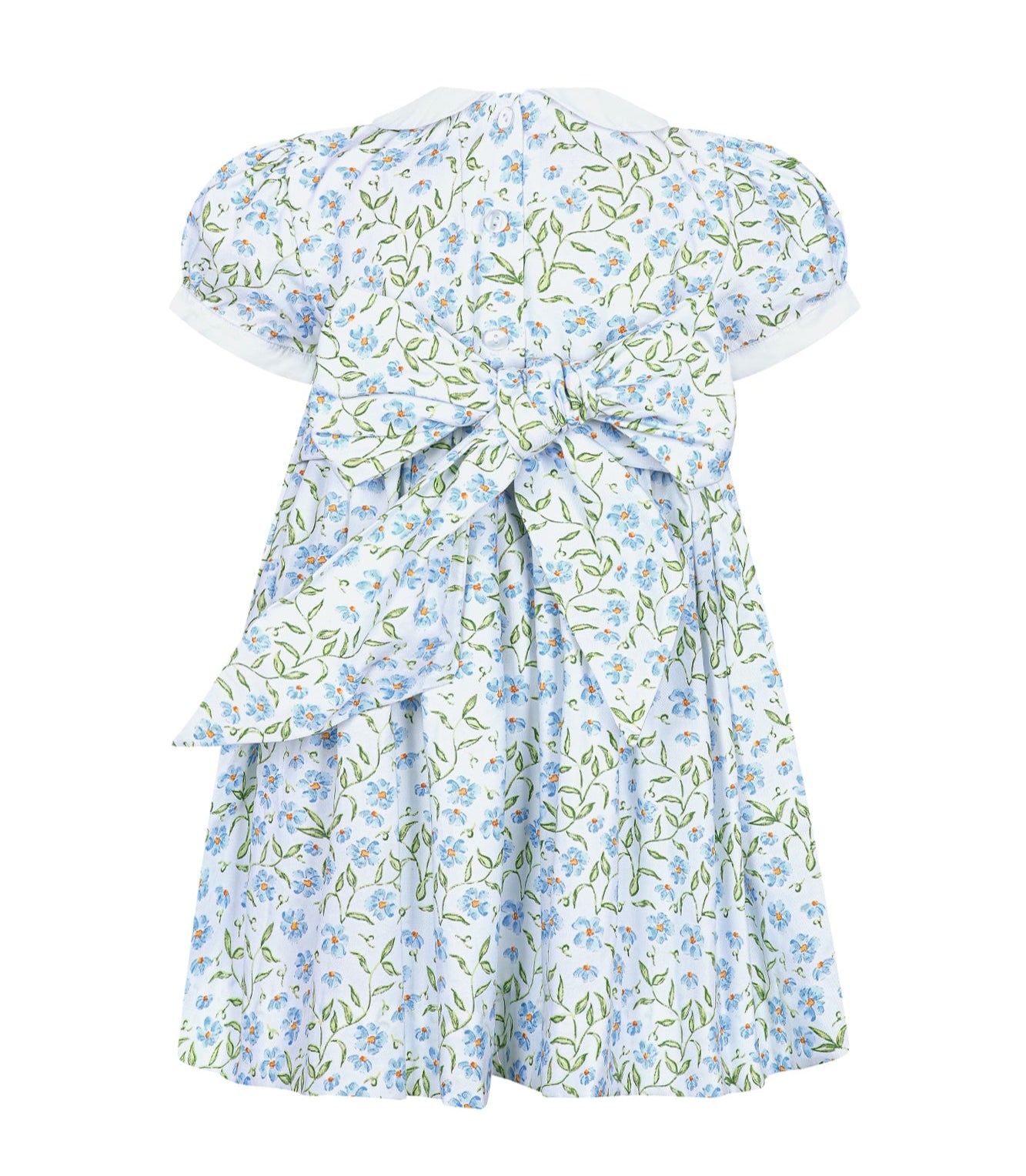 Nellapima Blue Vines Woven Smocked Dress