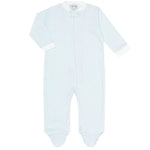 Nellapima Blue Herringbone Zipper Footie