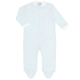 Nellapima Blue Herringbone Zipper Footie