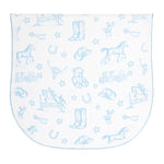 Nellapima Blue Lone Star Toile Burp Cloth