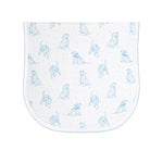 Nellapima Blue Puppy Love Burp Cloth