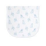 Nellapima Blue Puppy Love Burp Cloth