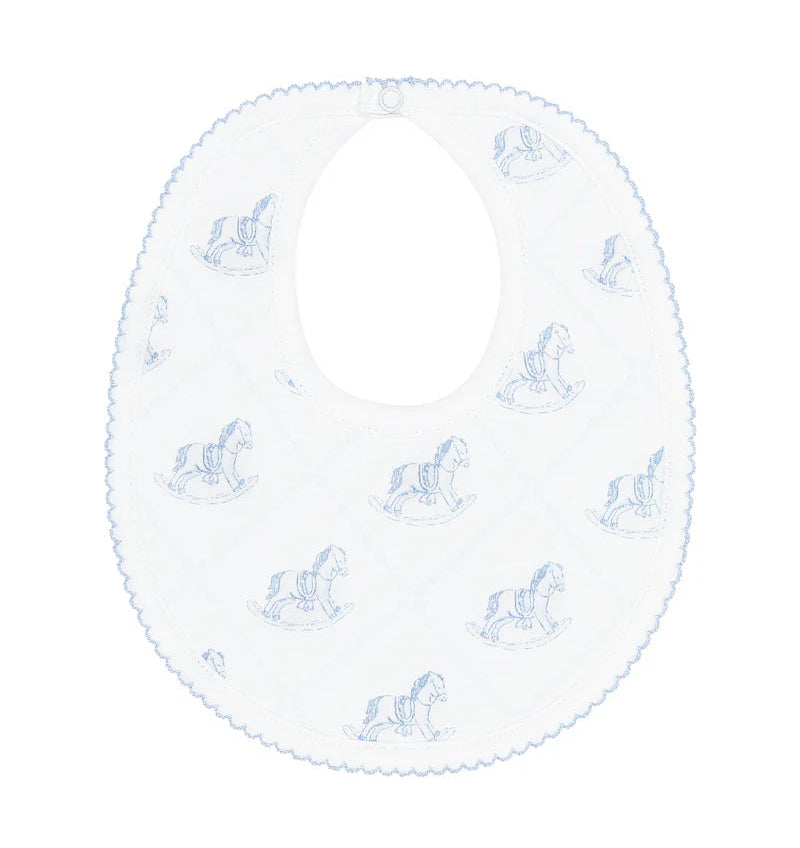 Nellapima Blue Rocking Horse Bib