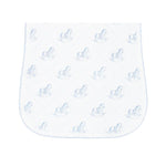 Nellapima Blue Rocking Horse Burp Cloth