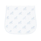 Nellapima Blue Rocking Horse Burp Cloth