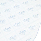 Nellapima Blue Rocking Horse Receiving Blanket