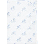 Nellapima Blue Rocking Horse Receiving Blanket