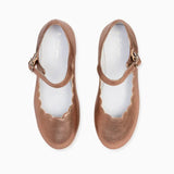 La Coqueta Rose Gold Girl Scallop Mary Jane