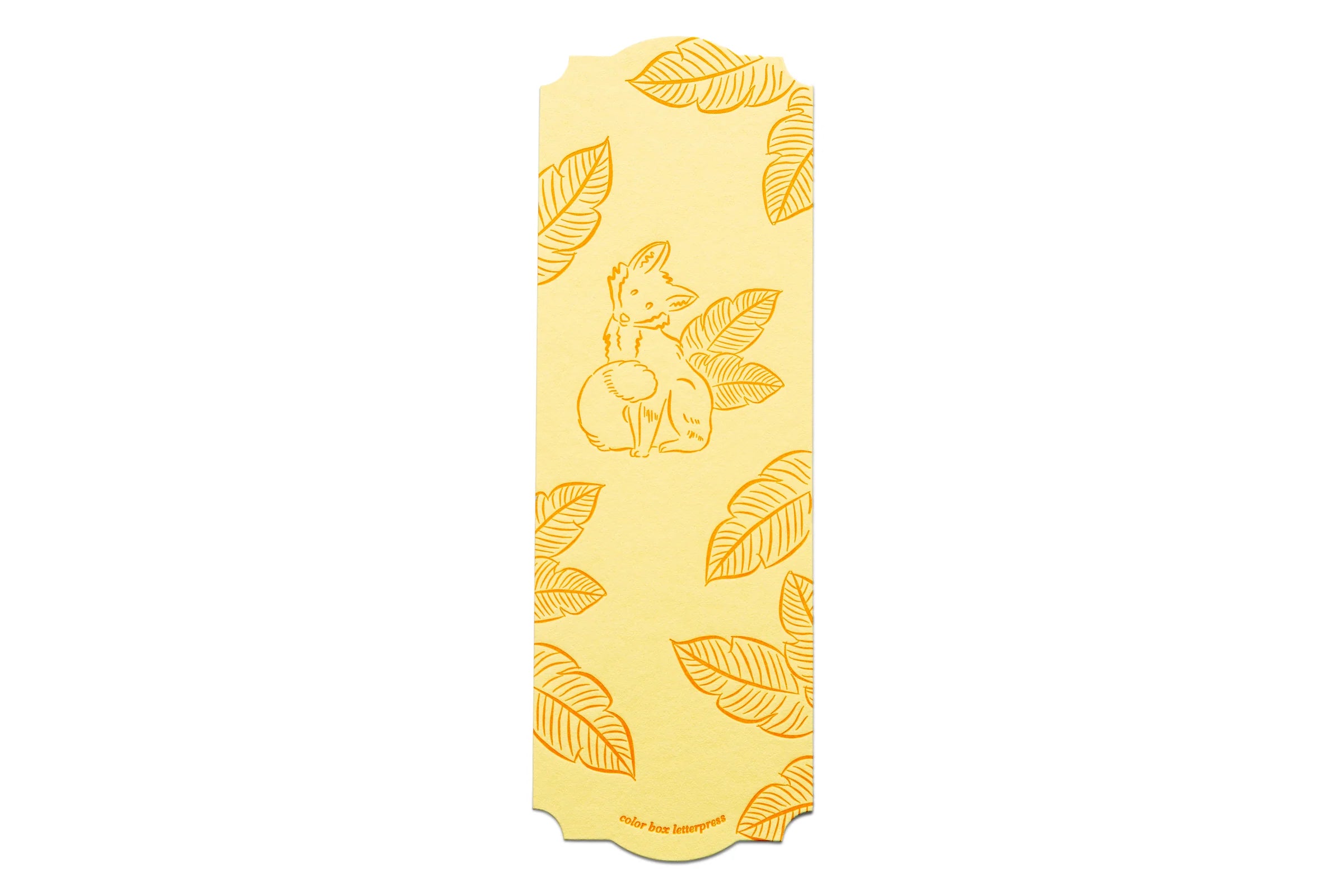 Letterpress Fox Bookmark