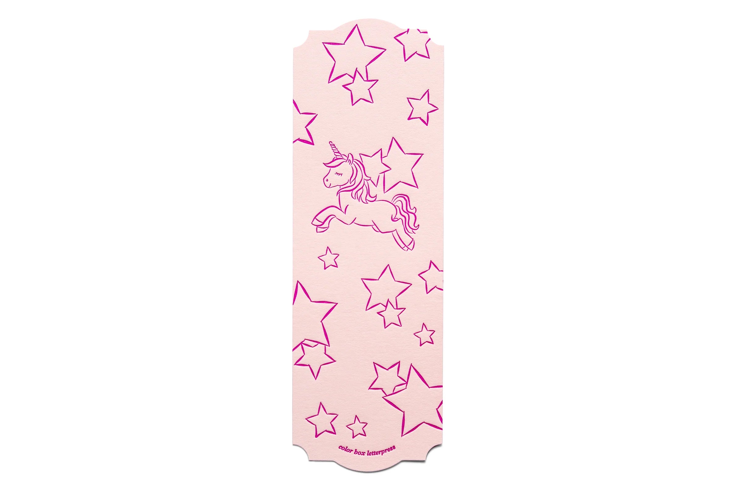 Letterpress Unicorn Bookmark