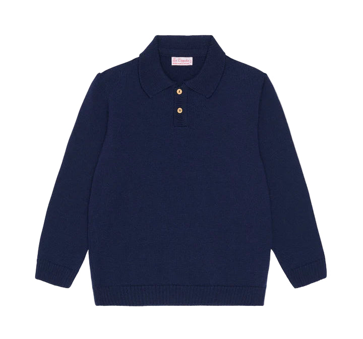 La Coqueta Navy Brio Merino Boy Sweater