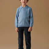 La Coqueta Dusty Blue Merino Boy Sweater 50% off