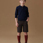 La Coqueta Navy Brio Merino Boy Sweater