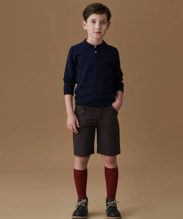 La Coqueta Navy Brio Merino Boy Sweater