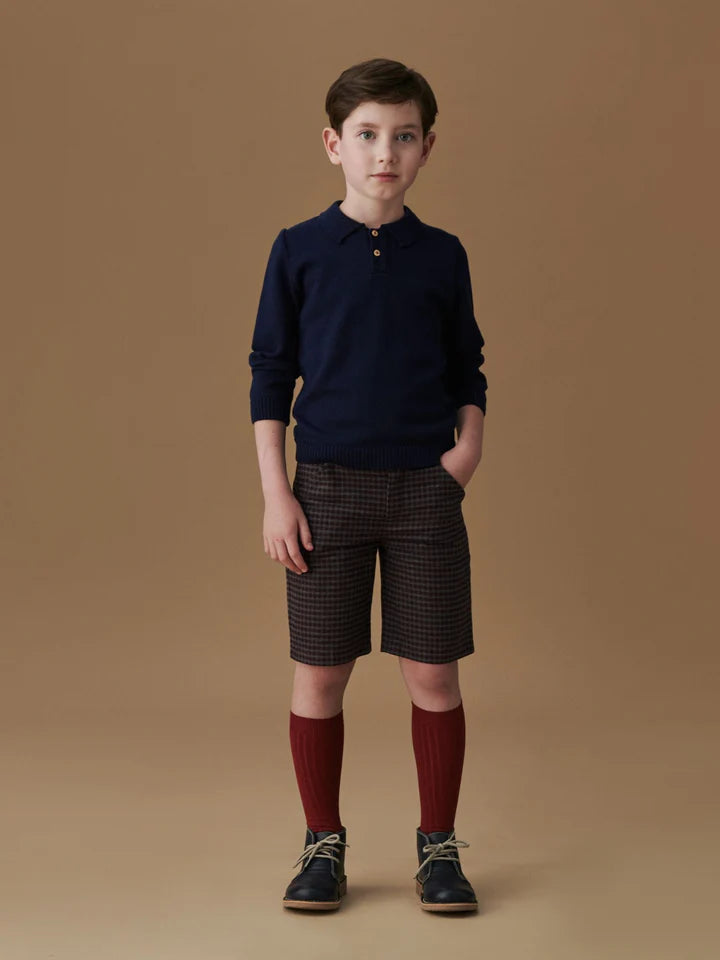 La Coqueta Navy Brio Merino Boy Sweater