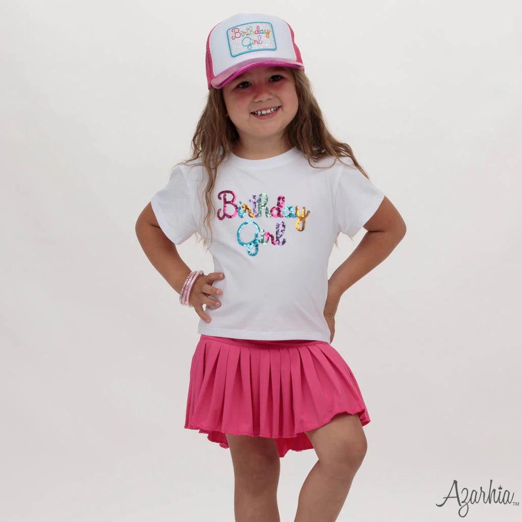 Azarhia Mini Pleated Skort - Hot Pink