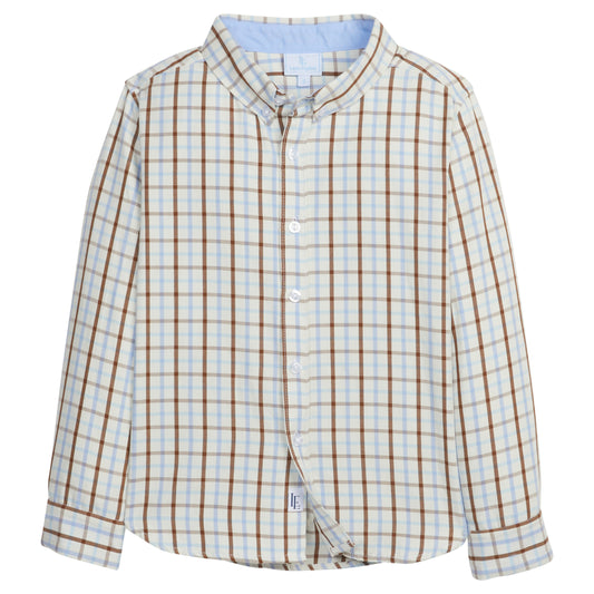 Little English Button Down Shirt - Brownfield Plaid