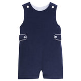 Little English Button Tab Jon Jon- Navy Corduroy