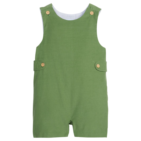 Little English Button Tab Jon Jon- Watercress Corduroy