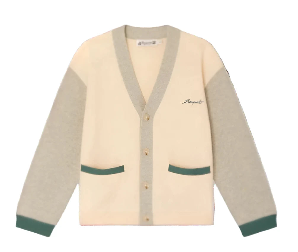 Bonpoint Edouard Two Tone V-Neck Cardigan